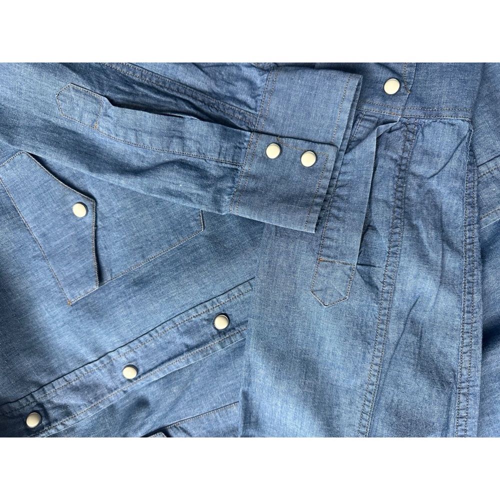 Saint Laurent women men unisex Blue Denim jean chambray Shirt small FR38 2 4 - Picture 3 of 6